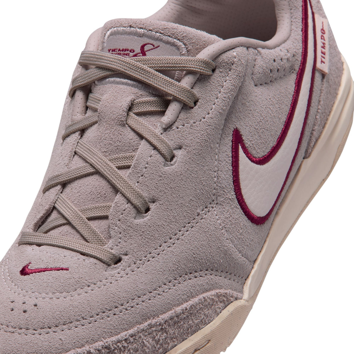 Nike Junior Tiempo Streetgato PRM Indoor Soccer Shoes-Moon Particle/Chalk/Team Red